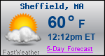 Weather Forecast for Sheffield, MA