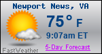 Weather Forecast for Newport News, VA