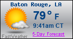 Weather Forecast for Baton Rouge, LA