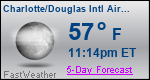 Weather Forecast for Charlotte/Douglas International Airport, NC