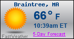 Weather Forecast for Braintree, MA