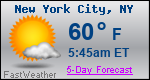 Weather Forecast for New York, NY