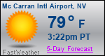 Weather Forecast for Mc Carran International Airport, NV