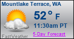 Weather Forecast for Mountlake Terrace, WA