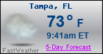 Weather Forecast for Tampa, FL