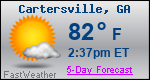 Weather Forecast for Cartersville, GA