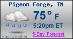 Weather Forecast for Pigeon Forge, TN