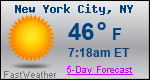 Weather Forecast for New York, NY