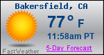 Weather Forecast for Bakersfield, CA