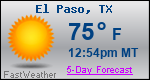 Weather Forecast for El Paso, TX