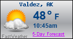 Weather Forecast for Valdez, AK