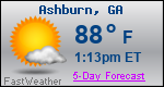 Weather Forecast for Ashburn, GA