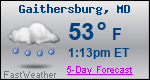 Weather Forecast for Gaithersburg, MD