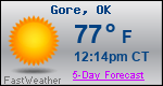 Weather Forecast for Gore, OK