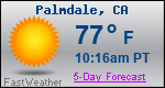 Weather Forecast for Palmdale, CA
