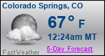 Weather Forecast for Colorado Springs, CO