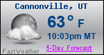 Weather Forecast for Cannonville, UT