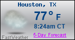 Weather Forecast for Houston, TX