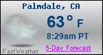 Weather Forecast for Palmdale, CA