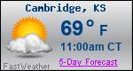Weather Forecast for Cambridge, KS
