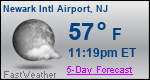 Weather Forecast for Newark International Airport, NJ