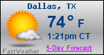 Weather Forecast for Dallas, TX