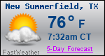 Weather Forecast for New Summerfield, TX