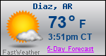 Weather Forecast for Diaz, AR