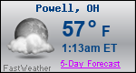 Weather Forecast for Powell, OH