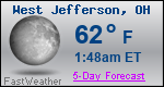 Weather Forecast for West Jefferson, OH