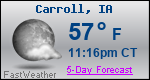 Weather Forecast for Carroll, IA