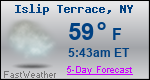 Weather Forecast for Islip Terrace, NY