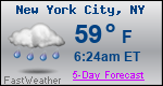 Weather Forecast for New York, NY