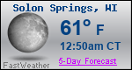 Weather Forecast for Solon Springs, WI