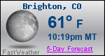 Weather Forecast for Brighton, CO