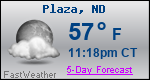 Weather Forecast for Plaza, ND