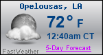 Weather Forecast for Opelousas, LA