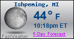Weather Forecast for Ishpeming, MI