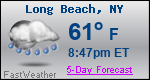 Weather Forecast for Long Beach, NY
