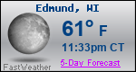 Weather Forecast for Edmund, WI