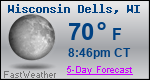 Weather Forecast for Wisconsin Dells, WI