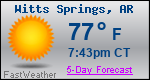Weather Forecast for Witts Springs, AR