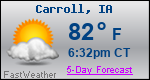 Weather Forecast for Carroll, IA