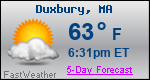 Weather Forecast for Duxbury, MA
