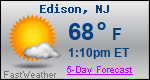 Weather Forecast for Edison, NJ
