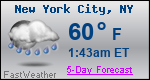 Weather Forecast for New York, NY