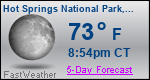 Weather Forecast for Hot Springs National Park, AR