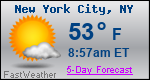 Weather Forecast for New York, NY
