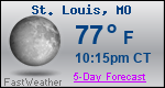 Weather Forecast for St. Louis, MO