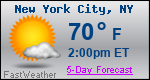 Weather Forecast for New York, NY